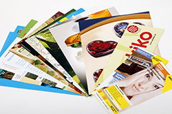 Brochures, marketing devices