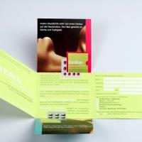 Folded and die-cut brochure