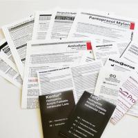 Folded patient information leaflets